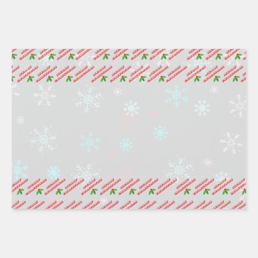 Wrap es auf fröhliche Weihnachten Geschenkpapier Set (Vorderseite)