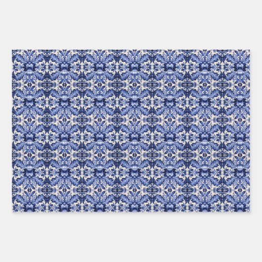 Wrap es in der Blue-Blume von Delft Ware auf Geschenkpapier Set (Vorderseite 2)