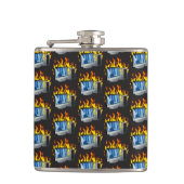 Wrap-Flasche mit dem Computer-Feuer Flachmann (Vorderseite)