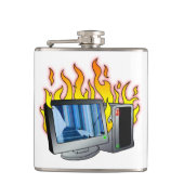 Wrap-Flasche mit dem Computer-Feuer Flachmann (Vorderseite)