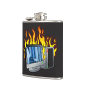 Wrap-Flasche mit dem Computer-Feuer Flachmann (Links)