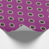 Wrap für Geschenke (Mocha/Plum) Geschenkpapier (Ecke)