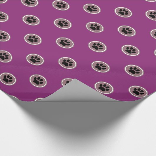 Wrap für Geschenke (Mocha/Plum) Geschenkpapier (Ecke)