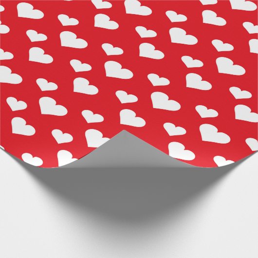 Wrap für Red & White Hearpping Paper Geschenkpapie Geschenkpapier (Ecke)