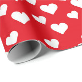Wrap für Red & White Hearpping Paper Geschenkpapie Geschenkpapier (Rolleneckpunkt)