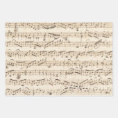 Wrap für Vintage handgeschriebene Notenblätter Geschenkpapier Set (Vorderseite 3)