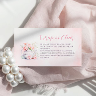 Wrap in Clear Elegance Roses Brautparty Begleitkarte