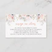 Wrap in Clear Pastel Blooms Brautparty Begleitkarte (Vorderseite)
