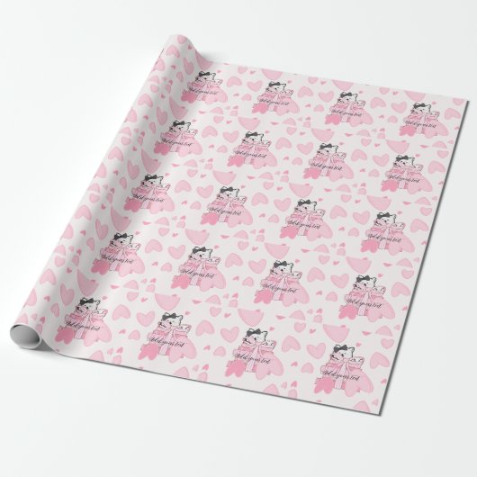 Wrap in Style – Katze & Buch Geschenkpapier (Ungerollt)