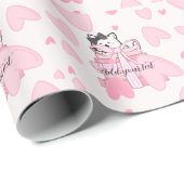Wrap in Style – Katze & Buch Geschenkpapier (Rolleneckpunkt)