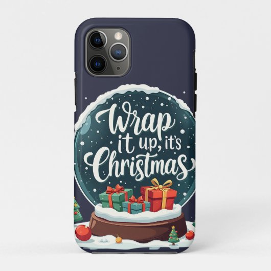 Wrap It Up Es Ist Weihnachten Schneekugel-Design Case-Mate iPhone Hülle (Rückseite)