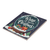 Wrap It Up Es Ist Weihnachten Schneekugel-Design Fliese (Seite)