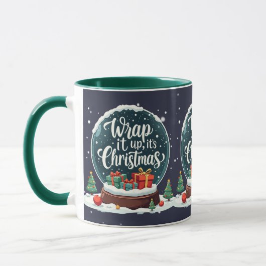 Wrap It Up It’s Christmas Snow Globe Design Tasse (Links)