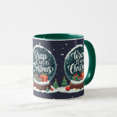 Wrap It Up It’s Christmas Snow Globe Design Tasse (VorderseiteRechts)