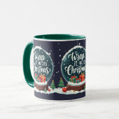 Wrap It Up It’s Christmas Snow Globe Design Tasse (Vorderseite Links)