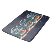 Wrap It Up It's Christmas Snow Globe Design Badematte (Schrägansicht)