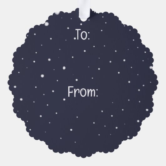Wrap It Up It's Christmas Snow Globe Design Ornament Karte (Rückseite)