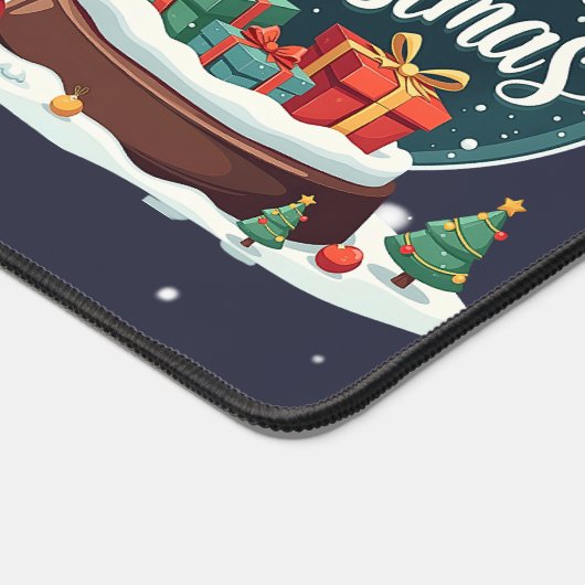 Wrap It Up It's Christmas Snow Globe Design Schreibtischunterlage (Ecke)
