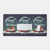 Wrap It Up It's Christmas Snow Globe Design Schreibtischunterlage (Tastatur & Maus)