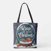 Wrap It Up It's Christmas Snow Globe Design Tasche (Rückseite)