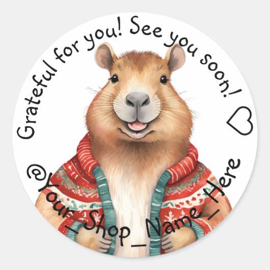 Wrap It Up with a Smile! 😊 Runder Aufkleber (Vorderseite)