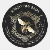 Wrap Labels der Bienenwachs-Wrap-Labels Runder Aufkleber (Vorderseite)