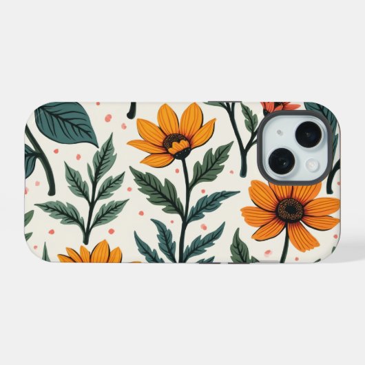 Wrap mit Blume iPhone 15 Hülle (Rückseite (Horizontal))