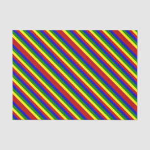 WRAP-PAPIER FÜR Primärfarben-Diagonal-Streifen Seidenpapier