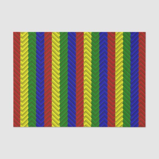 WRAP-PAPIER FÜR Primärfarben-HERRINGBONE-GEWEBE Seidenpapier (Vorderseite)