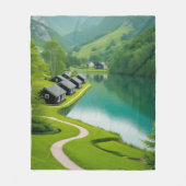 "Wrap you self in Alpine Wonder" Fleecedecke (Vorderseite)