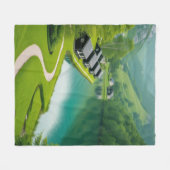 "Wrap you self in Alpine Wonder" Fleecedecke (Vorderseite (Horizontal))