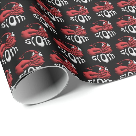 Wrap your Sin Sloth Devil Geschenkpapier (Rolleneckpunkt)