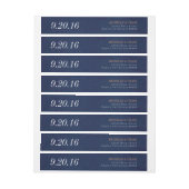 Wraparound-Adressetikett, blau, Save the Date (Bogen)