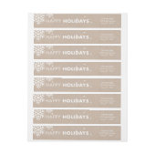 Wraparound Happy Holidays Address Label Kraft (Bogen)