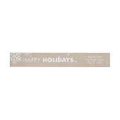 Wraparound Happy Holidays Address Label Kraft (Person)