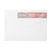 WrapAround Label Pinks Lavender Wedding Envelope (Rückseite)