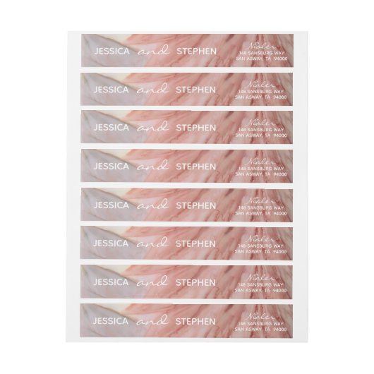 WrapAround Label Pinks Lavender Wedding Envelope (Bogen)