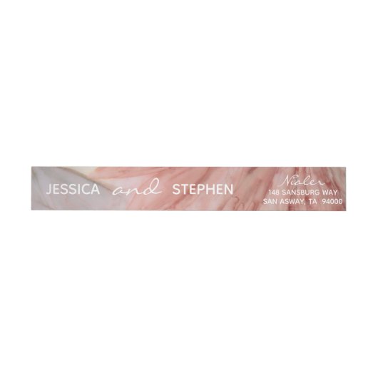 WrapAround Label Pinks Lavender Wedding Envelope (Person)