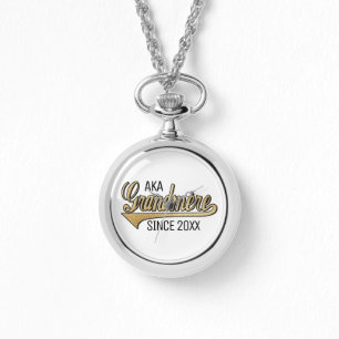 Wraparound Silver Watch Grandmere/Großmutter Armbanduhr