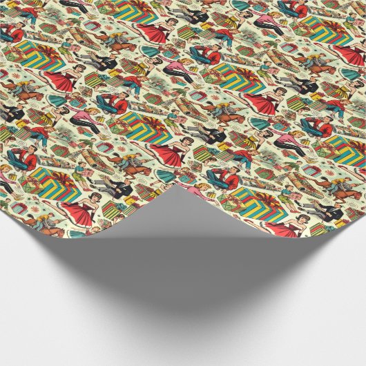 Wraping Paper beschreibt das Muster für Comicen Geschenkpapier (Ecke)