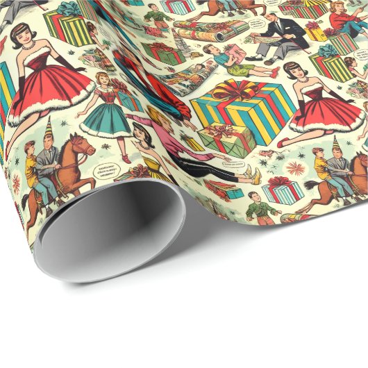 Wraping Paper beschreibt das Muster für Comicen Geschenkpapier (Rolleneckpunkt)