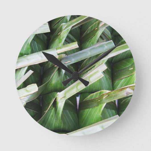 Wrapped Banana Leaf Packets Runde Wanduhr (Vorderseite)