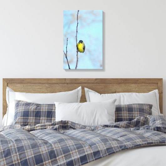 Wrapped Canvas - Angry Finch Leinwanddruck (Insitu (Schlafzimmer))