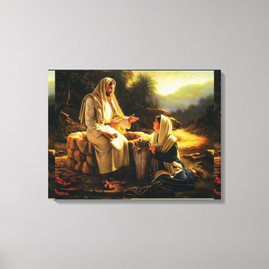 Wrapped Canvas Jesus and Samaritan women Leinwanddruck (Vorderseite)