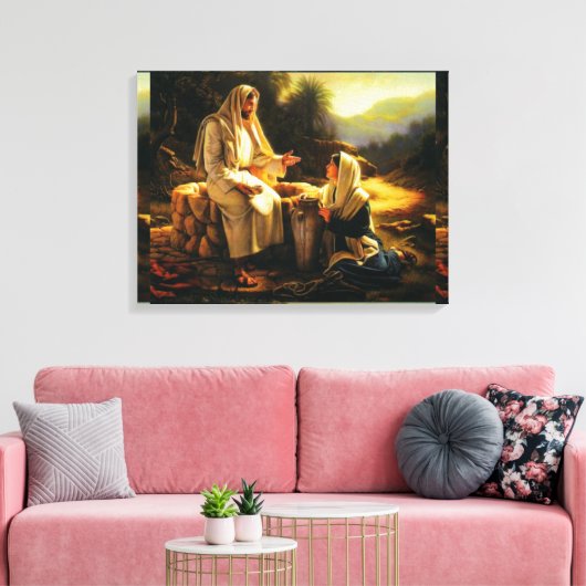 Wrapped Canvas Jesus and Samaritan women Leinwanddruck (Insitu (Wohnzimmer))