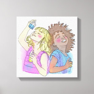 Wrapped Canvas Parfüm Besties Leinwanddruck