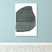 Wrapped Canvas Rosetta Stone Ägyptische Hieroglyph Leinwanddruck (Insitu (Holzboden))
