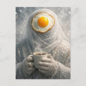 Wrapped in Bubble Surreal Breakfast Fried Egg  Postkarte (Vorderseite)