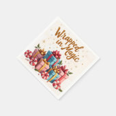 Wrapped in Magic Christmas Gift Napkin Serviette (Ecke)