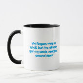 Wrapped meines Onkels (blau) Tasse (Links)